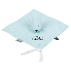 Nattou - Susie Et Bonnie - Doudou Plat Lapin éponge Vert Menthe 27 Cm