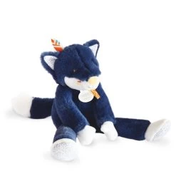 Doudou Et Compagnie - Tiwipi - Peluche Loup Bleu 30 Cm