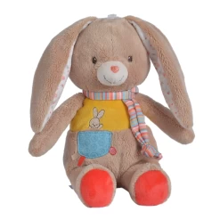 Nicotoy Twiny Peluche Lapin Beige Jaune 25 Cm