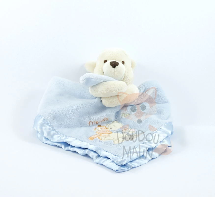 Disney Winnie L'ourson Doudou Plat Bleu Friends Are For Hugging 30 Cm 1 Disney Winnie L'ourson Doudou Plat Bleu Friends Are For Hugging 30 Cm